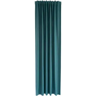 Homing Vorhang Recycelt Petrol | Blickdicht modern einfarbig | Schlafzimmer Wohnzimmer Kinderzimmer | 140x245cm