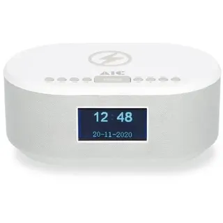 Radiowecker DAB mit Ladefunktion Bluetooth QI Funktion USB Dual Alarm AIC 18DAB