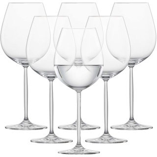 SCHOTT ZWIESEL Rotweinglas Diva (6er-Set), klassische Weingläser für Rotwein oder Wasser, spülmaschinenfeste Tritan-Kristallgläser, Made in Germany (Art.-Nr. 104096)