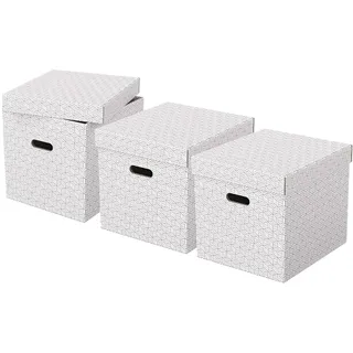 Esselte Aufbewahrungsbox Home Cube 32 x 36,5 x 31,5 cm 3-tlg. weiß