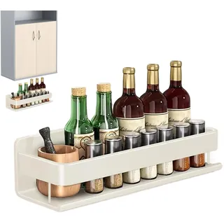 Gewürzregal Wand Ohne Bohren Gewürzhalter Organizer Wand Küchenregal Selbstklebend Gewürzregal Kühlschrank Organizer Wandmontage Gewürzregal Gewürzregal Hängend Für Schranktür, Schrankeinsatz