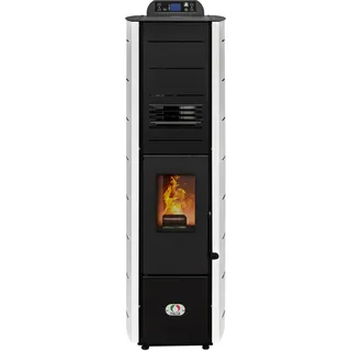STUFE A PELLET ITALIA Colonna New 8 kW WiFi Slim - Pelletofen mit Belüftung, 8 kW, 93% Effizienz, heizt 70 m2, kompaktes Design, Fernbedienung per WiFi, programmierbar, 5 Geschwindigkeiten und