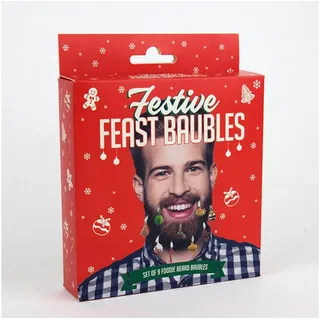Winkee Christbaumschmuck Weihnachten Christbaumkugeln für den Bart im 9er Set