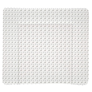 Träumeland TT80205 Wickelauflage Weiss mit grauen Sternen PVC-frei, 75 x 85 cm, mehrfarbig