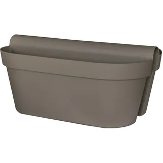 Blumenkasten 50 cm in taupe Geländertopf Blumentopf Hängetopf f. Geländer Balkon