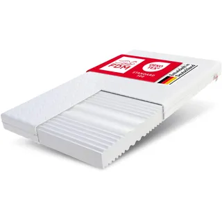 FDM Matratze 140x200 cm Härtegrad H3 H4 Höhe 12 cm Kaltschaummatratze Doppelseitige Rollmatratze HR-Schaum 7 Komfortzonen mit Hypoallergenem Waschbarem Jersey Bezug Oeko-Tex Verdura