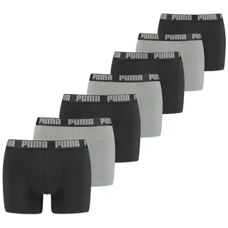 Puma Herren Boxershorts 7er Pack grey melange / Black - L