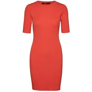 Vero Moda Gold 2/4 O Neck Vip Kurzes Kurzarmkleid - Paprika - S