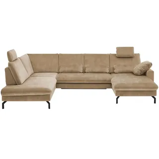 Kollektion Kraft Wohnlandschaft aus Mikrofaser Grace ¦ beige ¦ Maße (cm): B: 332 H: 89 T: 220.0