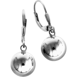 Paar Ohrhänger VIVANCE "925 Silber Kugel 12mm" Ohrringe Gr. ONE-SIZE, Silber 925 (Sterlingsilber), weiß Damen Ohrhänger