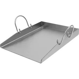 Grillplatte - BBQ - Edelstahl - Abnehmbare Griffe - Mit Grillwendern - Für Outdoor-Grill & Camping - Schwarz