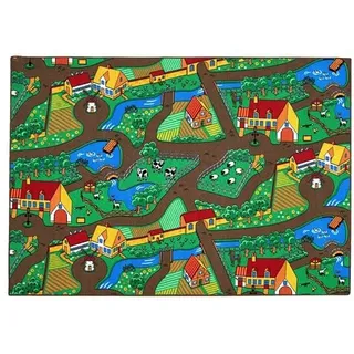 rebel roads Spielteppich 140 x 200 cm Bauernhof