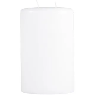 Rayher Kerze, weiß, oval, mit 2 Dochten, 100% Paraffin, Taufkerze, Hochzeitskerze, Kerzenrohling zum Verzieren und Basteln, 13,5 x 7,5 cm, Höhe 22 cm, 31550000