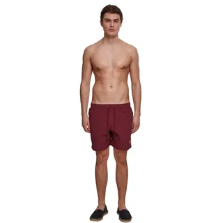 URBAN CLASSICS Herren Badehose Block Swim Shorts cherry M