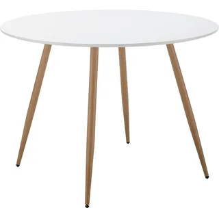 Esstisch John Weiß MDF L/B/H ca. 110/110/76 cm rund