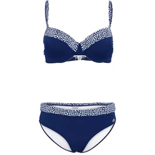 Aquafeel Bustier-Bikini Damen Blau/Weiß 44 Cup C