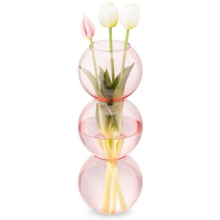 Navaris Dekovase Deko Vase modern rosa - Wohnzimmer Blumenvase - Glasvase Blasenform (1 St) rosa
