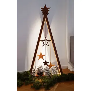 Badeko Metalldekoration Sternenbaum Ammersee 115 x 52 x 10 cm Braun