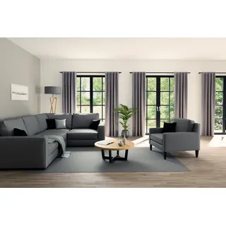 Homing Cord-Vorhang Sven Grau | Schlaufenvorhang inkl. Multifunktionsband | Blickdichter Vorhang Schlafzimmer & Wohnzimmer | Blickdicht mit verdeckten Schlaufen | 140x245 cm | 1 STK.
