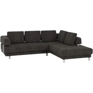 Stylife Ecksofa, Braun, Metall, Uni, 5-Sitzer, Füllung: Polyurethan (Pur), Ottomane rechts, L-Form, 277x235 cm, Goldenes M, Typenauswahl, Fußauswahl, Stoffauswahl, seitenverkehrt erhältlich, Hocker Rücken echt, individuell planbar, Wohnzimmer, Sofas & Couches, Wohnlandschaften, Ecksofas