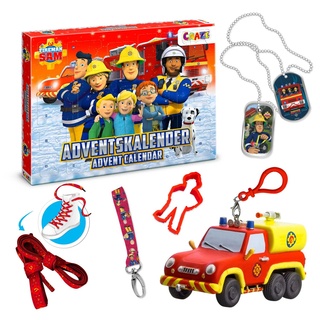 CRAZE Feuerwehrmann Sam Adventskalender Kinder - Adventskalender Jungen mit Feuerwehr Spielzeug für Kinder