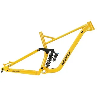 HIMALO 27.5er/29er Federung Mountainbike-Rahmen Federweg 140mm Boost Rahmen 12x148mm Steckachse Enduro Rahmen 16''/18'' Scheibenbremse DH/AM/XC Downhill-Rahmen Mit Stoßdämpfern Hinten(Geel,L(18''))