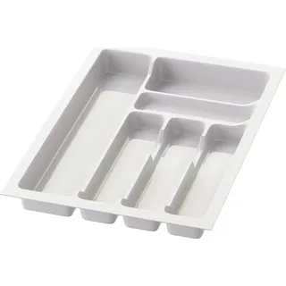 sossai® Divio Besteckeinsatz für Schubladen 33 x 49 cm 6 Fächer weiß