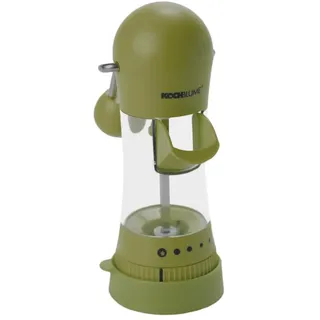 Kochblume Gewürzmühle mit Silikon-Auffangkappe | ergonomische Hebelfunktion | Keramikmahlwerk | 5 verschiedene Mahlgrade | Füllkappe und Silikonfuß | Farbe: olive