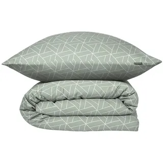SCHIESSER Tris Grafikprint Mint 135 x 200 cm + 80 x 80 cm