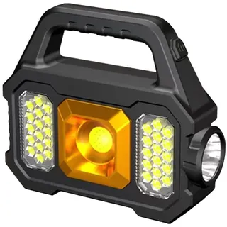 Campinglampe Solar Camping Lampe 2400 Lumen LED Taschenlampe Kurbel Notfall, Solar Campinglampe Wasserdicht Handscheinwerfer Kurbellampe Mit Powerbank, 5 Lichtmodi Für Camping, Notfall (A)