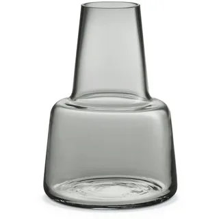 Holmegaard Vase mittel Hals H24 cm Flora aus mundgeblasenem Glas, grau