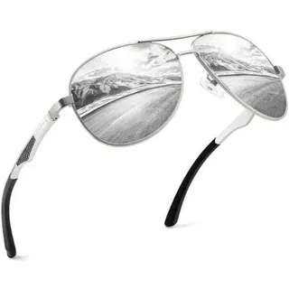 Polarisierte Piloten Sonnenbrille UV400 Pilotenbrille Herren Damen