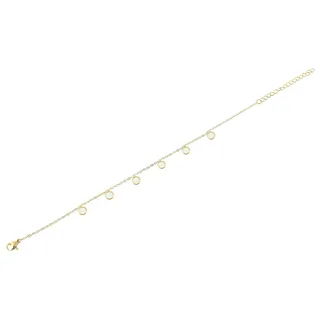 Fußkette ADELIA ́S "Fußkettchen – aus Edelstahl", gold, Fußketten, Damen, Edelstahl, Ein kleines Geschenk mit großer Wirkung