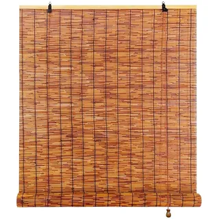 Bambusrollo Aussen Wetterfest Bambus Rollo Jalousine Outdoor, 60cm 80cm 100cm 120cm 175cm Sichtschutz Rollo Bambus Sonnenschutz Schilf Vorhang Mit Zubehör Für Fenster Und Türen