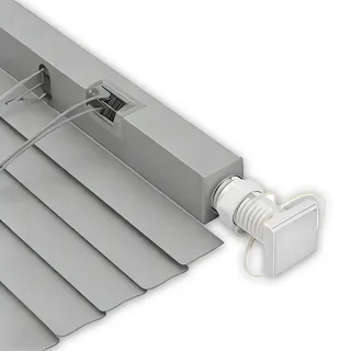 Generisch Aluminium Jalousie, Jalousien Fenster Ohne Bohren Für Innen 25mm Lamelle, Horizontale Alu Jalousette Verdunkelungsrollo Innenjalousie, Für Haus Büro Türen, Einfache Montage(Grau)