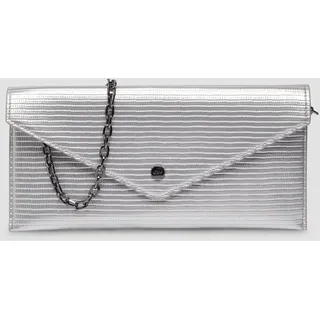 s.Oliver Clutch Leder/Synthetik Silber/White