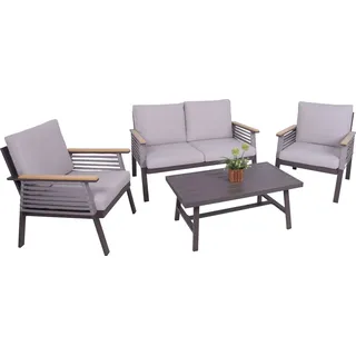 Garden Pleasure DENIA Lounge-Gruppe dunkelbraun-grau