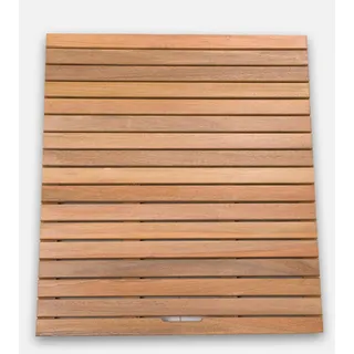 rutschfeste Holz Badematte, Wood Badematte, Badvorleger Holzrost Duschvorleger Badematte, Duschmatte Badvorleger Aus Holz Mit Griffdesign, Für Duschtüren,Sauna,badewanne,küche,45x45cm