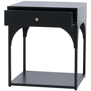 Mendler Nachtschrank HWC-O88 50 x 43 x 41 cm Schwarz