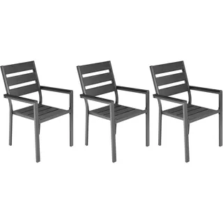 ALEOS. Milos Gartensessel 56 x 60 x 90 cm grau 3 St.