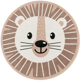 Paco Home Chicos 556 Kinderteppich Ø 80 cm Beige/Weiß