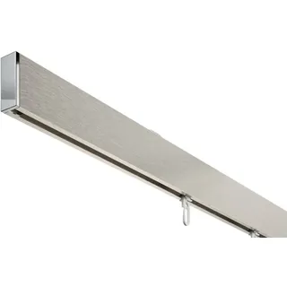 DécoProfi Gardinenschiene Set eckig 1-läufig Ø 0 mm 120 cm Silber