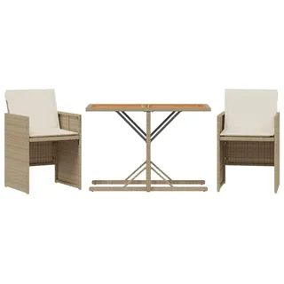 vidaXL Bistro-Set 3-tlg. Beige