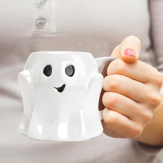 Ghost Mug, Halloween Ghost Kaffeebecher Cute Ghost Mug Halloween Keramik Kaffeebecher, Halloween Mug Einzigartige Neuheit Geschenk für Freunde 14 Fl Oz