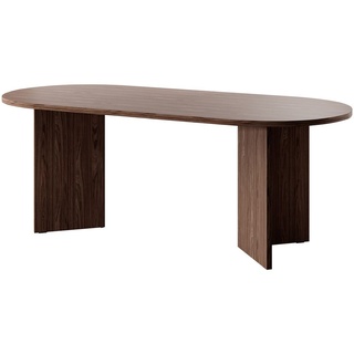 Selsey Essstisch Ovo - Tisch oval, Holzoptik Nussbaum Wisconsin, 204 x 90 cm