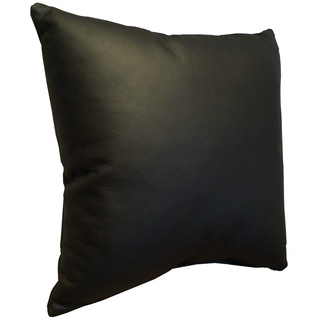 Quattro Meble Schwarz Echtleder Kissen Sofa & Stuhl Dekokissen Zierkissen Echtleder Rückenkissen Rindsleder Echt Leder Modell 1EL (35 x 35 cm)