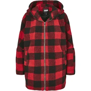 URBAN CLASSICS Oversized Check Jacke Fire Red / Black 2XL