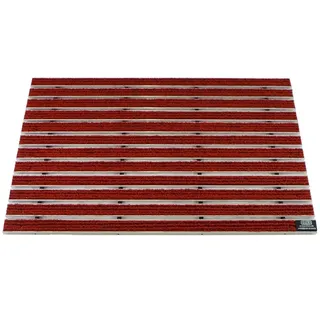 Emco Fußmatte Eingangsmatte DIPLOMAT, Rips Rot, rechteckig, Höhe: 22 mm, Größe: 750x500 mm, für Innen- und überdachten Außenbereich rot