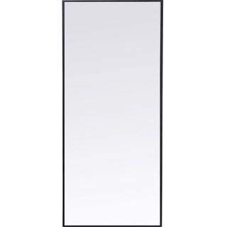 Kare Design Spiegel Bella, Schwarz, Wandspiegel, Standspiegel, Stahl, Glas verspiegelt, 180x60x3 cm (H/B/T)