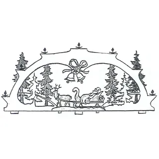 Vorlage 113 Schwibbogen Weihnachtsglocken 3D, 60 cm